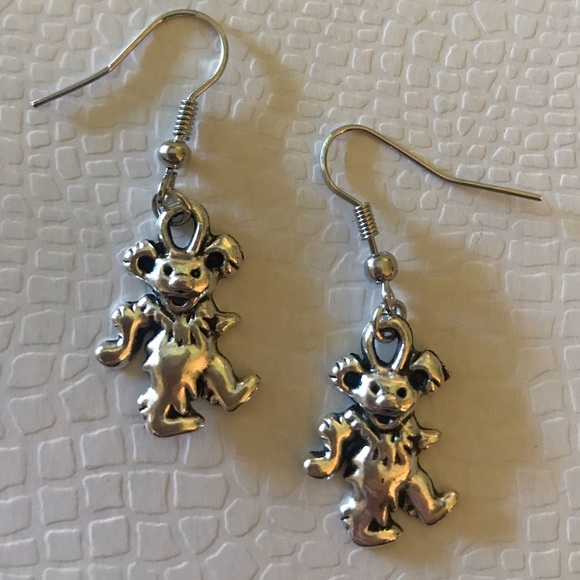 Grateful Dead Dancing Bear Earrings - Picture 2 of 4
